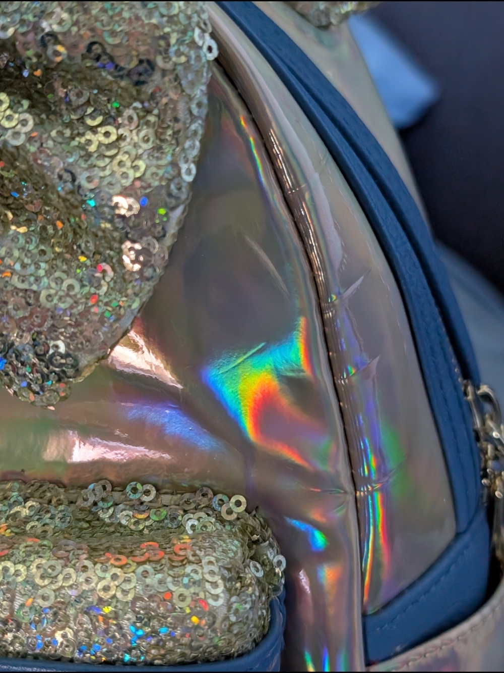 Disney Parks x Loungefly Minnie Mouse Iridescent Sequin Mini Backpack (NWT) - Picture 7 of 8